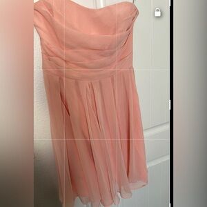 David's Bridal Soft Pink Gown